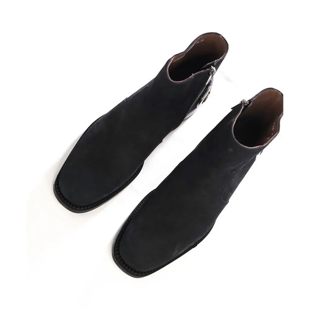 $1,290 FERRAGAMO - Black Suede 